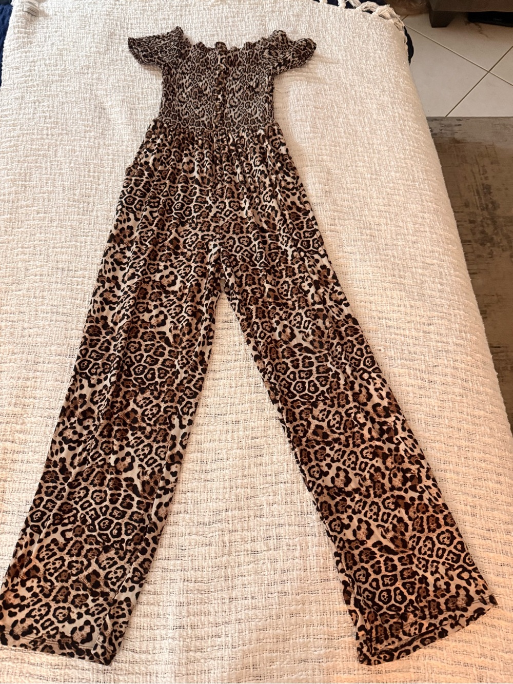 J for Justify Leopard Print Wide-Leg Jumpsuit - Brown & Black